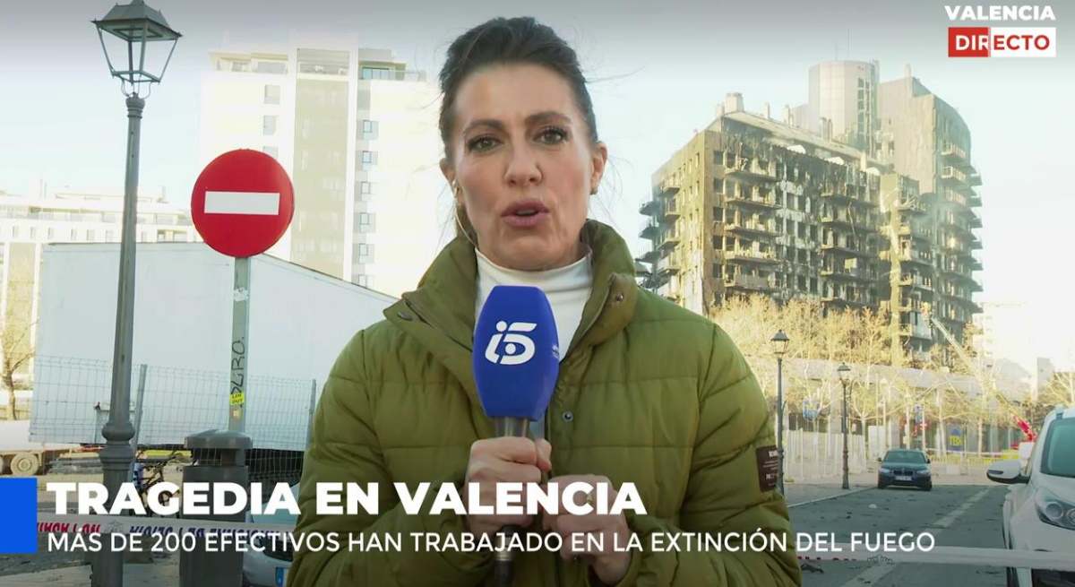 Ángeles Blanco, enviada de Mediaset a Valencia