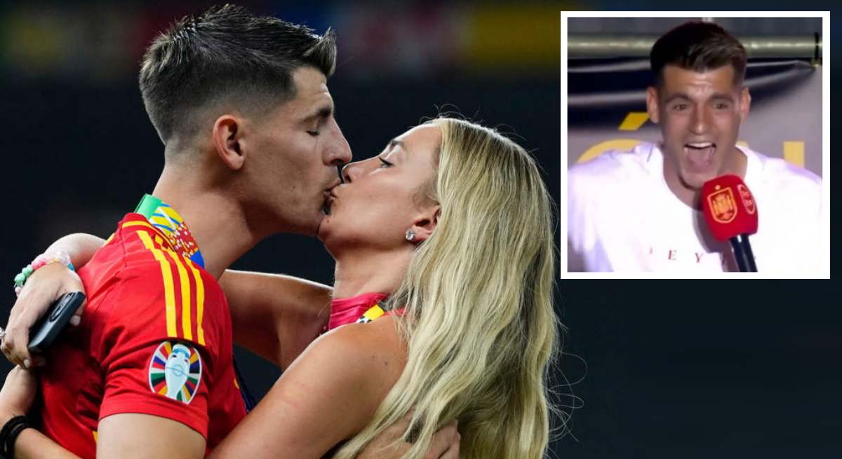Morata Campello celebración beso Eurocopa 