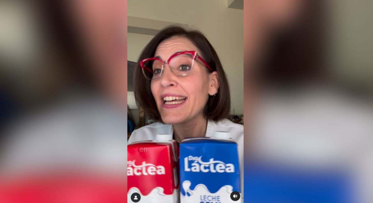 Boticaria García explica las ventajas de la leche entera. / Foto: INSTAGRAM - Boticariagarcia