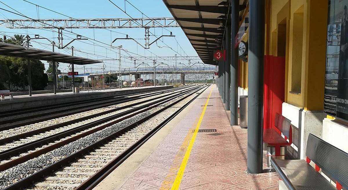 La actual estación de tren de Sagunto.