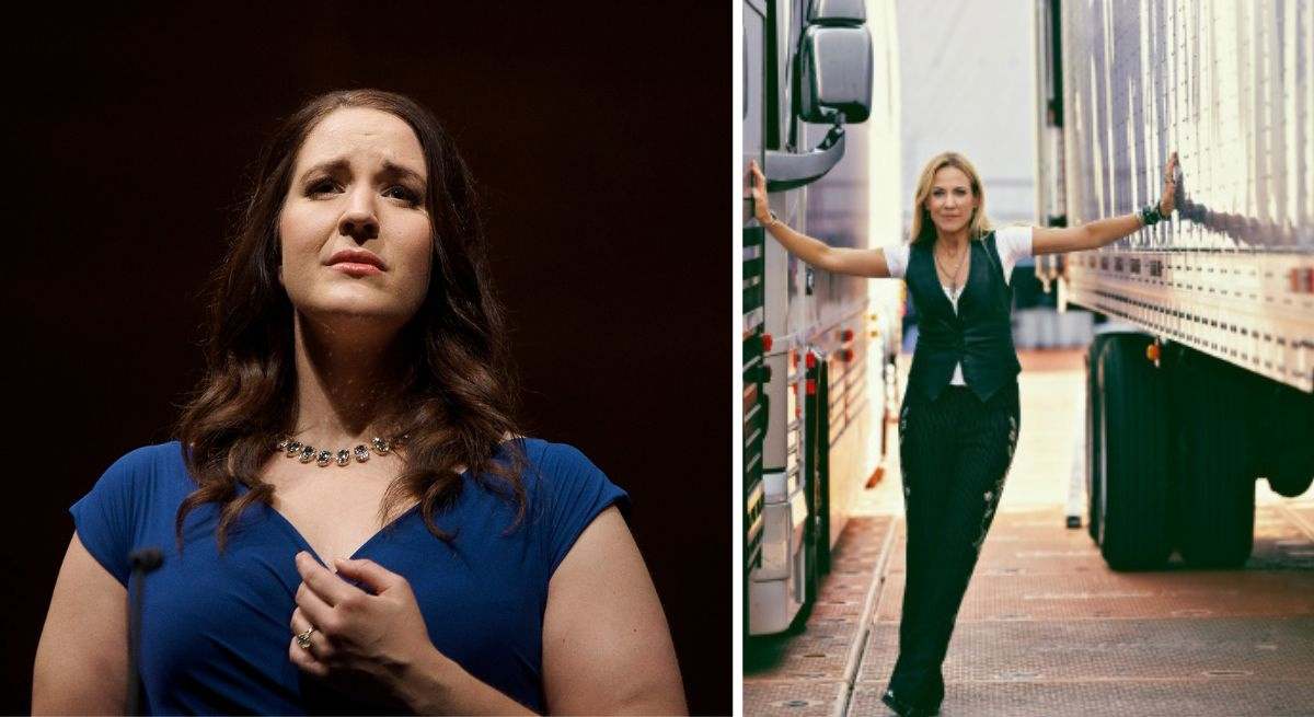 Lise Davidsen (La Valquíria en el Liceu de Barcelona) y Sheryl Crow