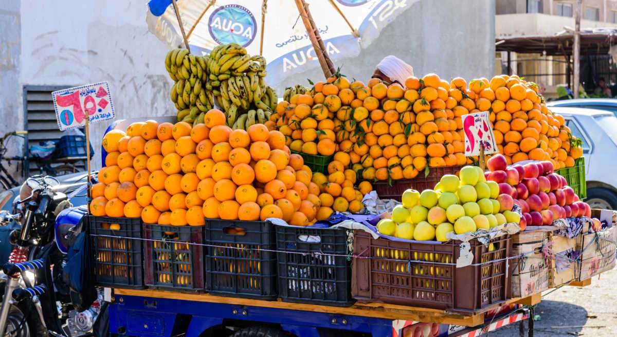 Vendedor en un mercado en Egipto