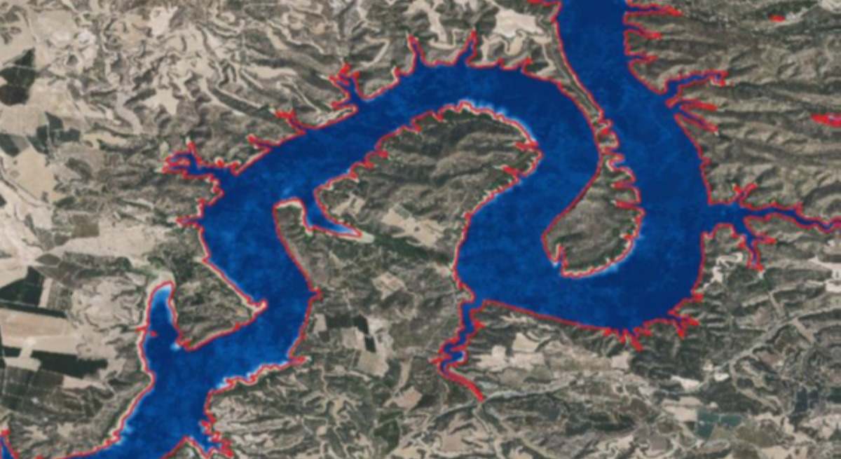 Embalse de Mequinenza, en Zaragoza