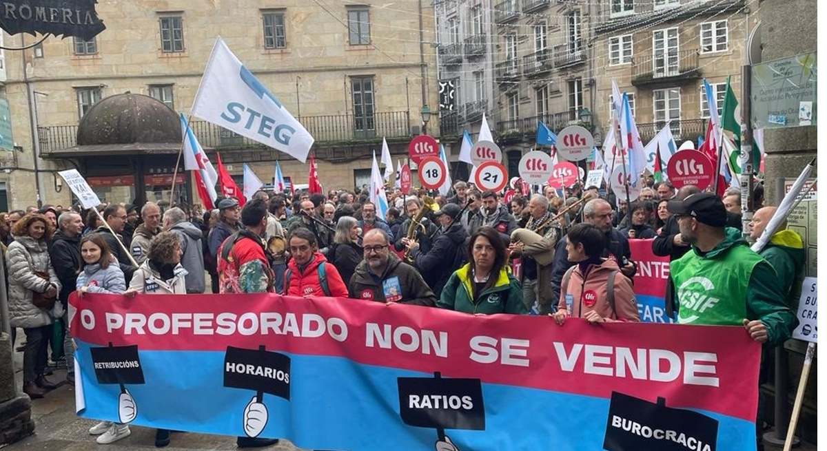 PROTESTAS PROFESORADO SANTIAGO