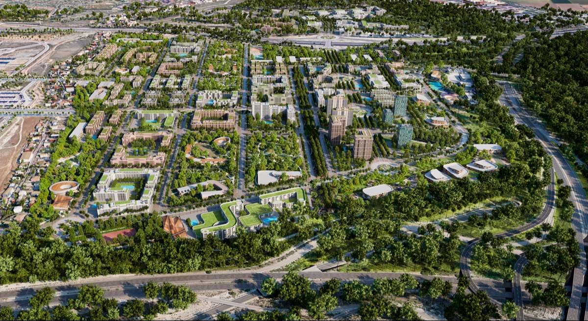 Ilustración de Los Cerros, nuevo barrio al sureste de Madrid