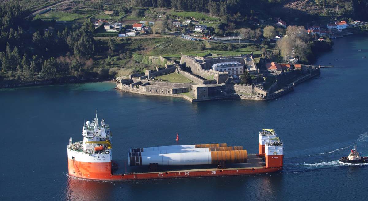 Monopiles XXL para la nueva fábrica puesto en marcha por Windar y Navantia en el astillero de Fene (A Coruña).