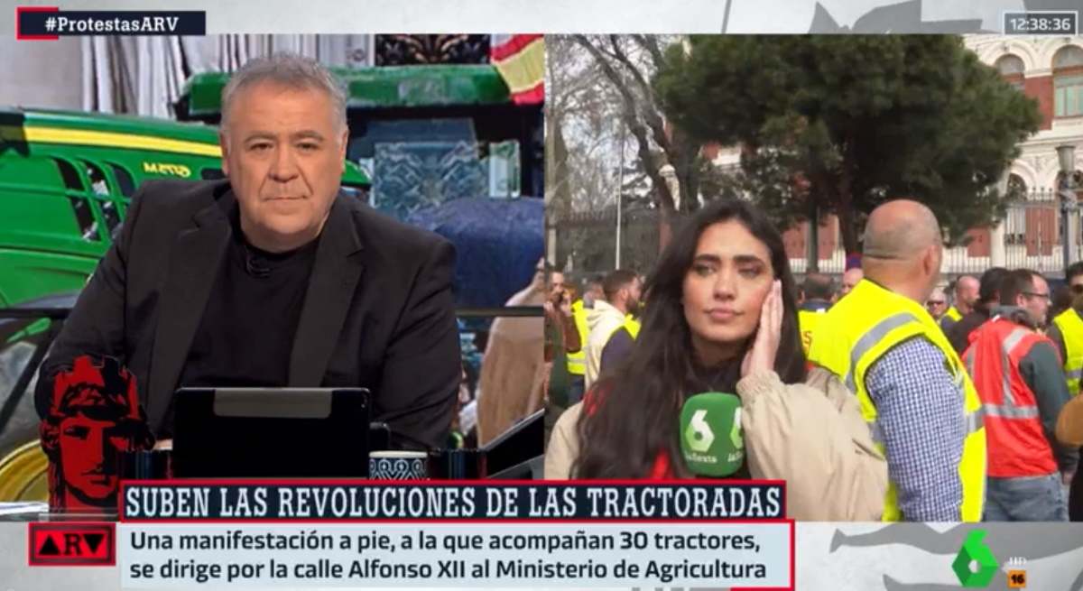 Agreden a un equipo de La Sexta durante las protestas de los agricultores en Madrid