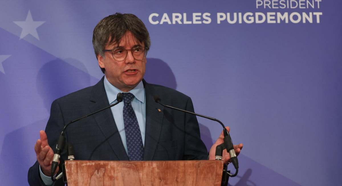 Carles Puigdemont, en una rueda de prensa de 2023.