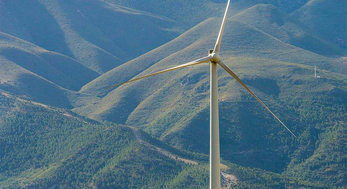 Parque eólico de Carboeiro en la provincia de A Coruña.