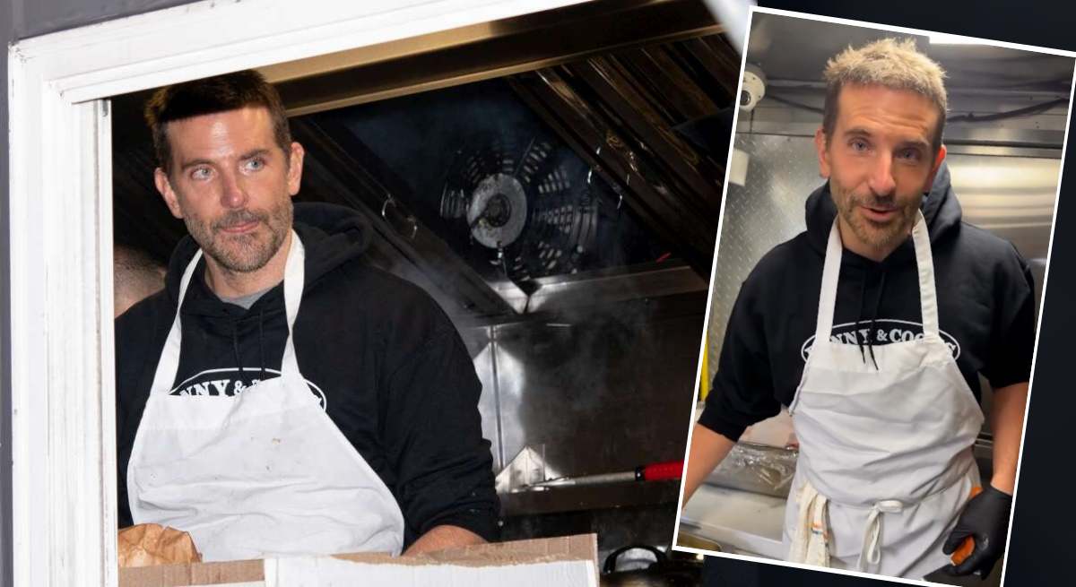 Bradley Cooper sirve cheesesteaks en un evento benéfico