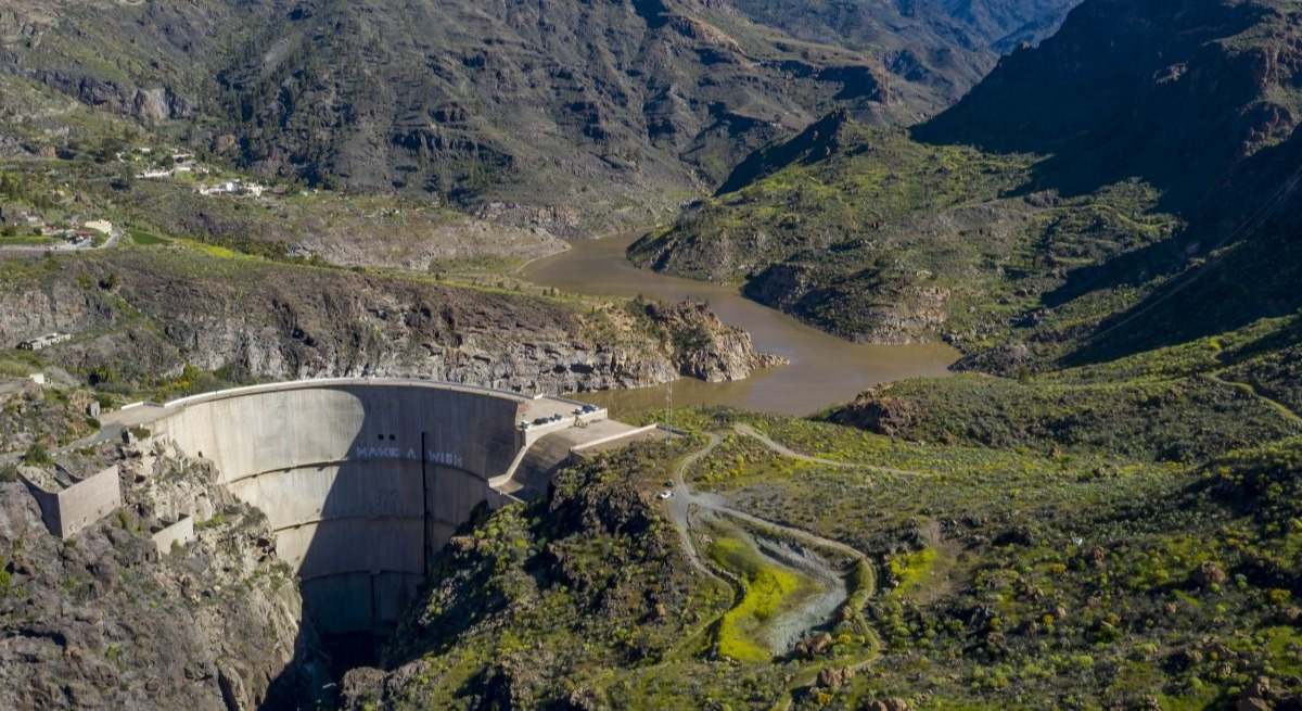 Central hidroeléctrica Salto de Chira en Gran Canaria