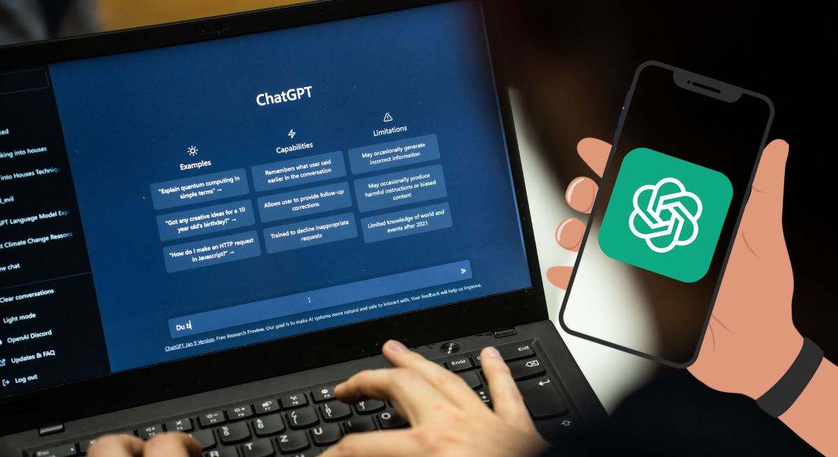 Un humano introduce un texto en ChatGPT