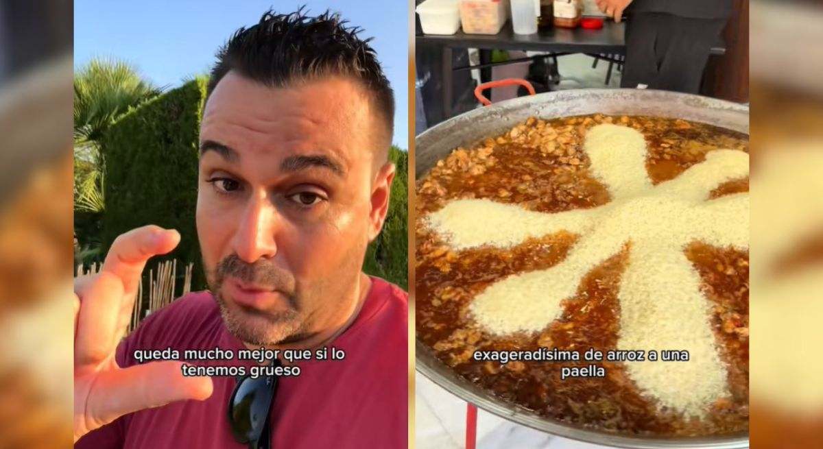 Cantidad de arroz en una paella