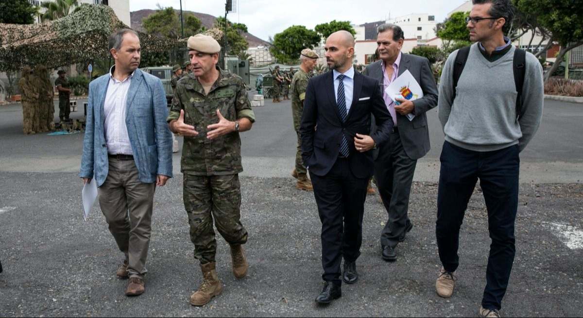 Imagen de archivo del general jefe de la Brigada 'Canarias' XVI, Venancio Aguado de Diego