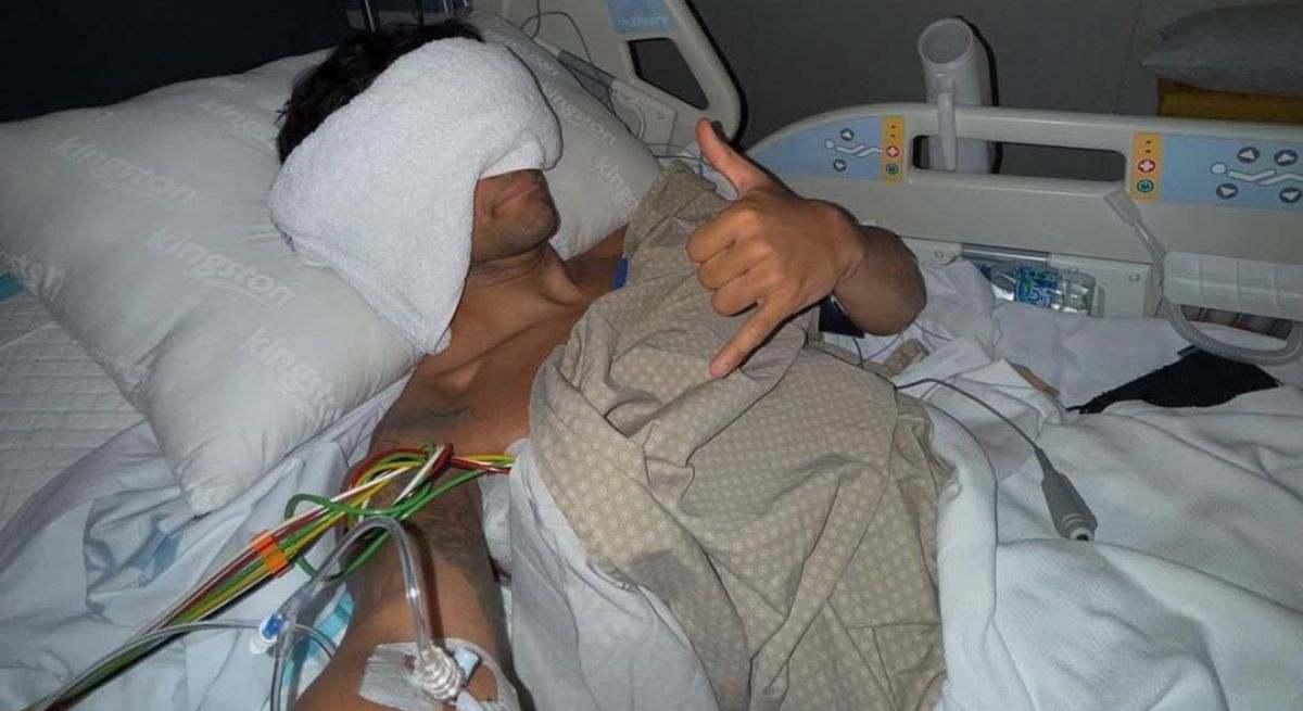 El campeón de motogp en una cama del hospital de Qatar
