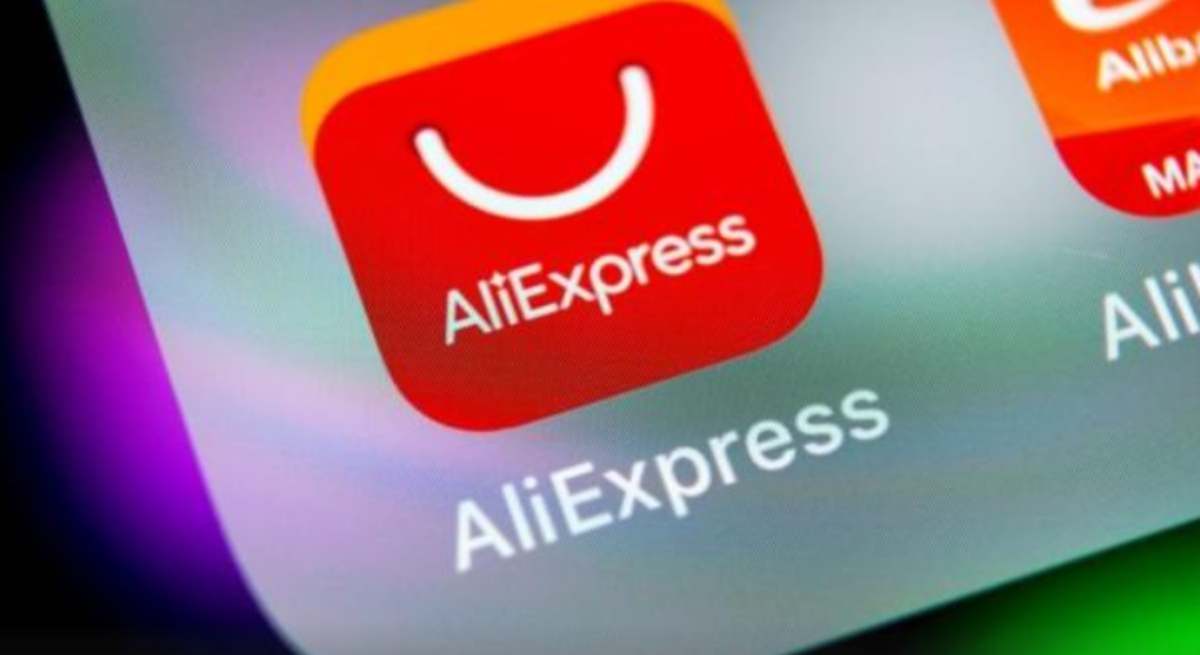 El logo de Aliexpress en un móvil