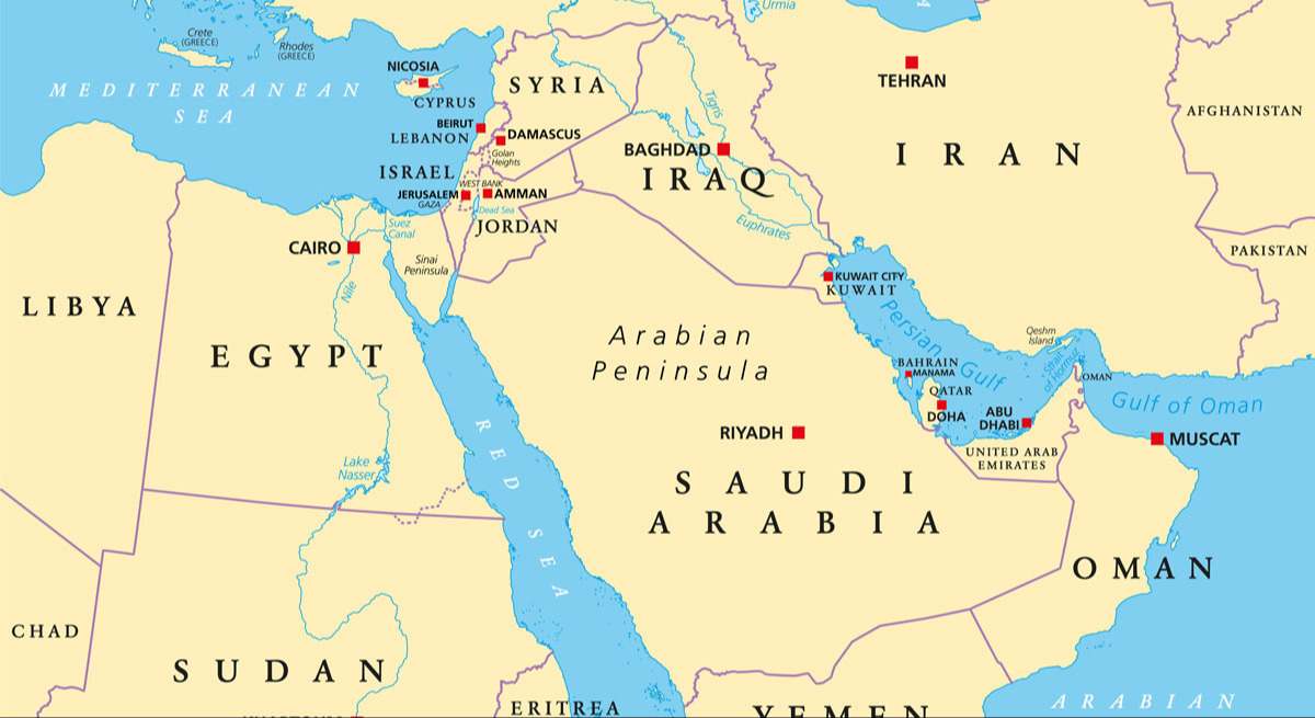 Mapa de Arabia Saudi
