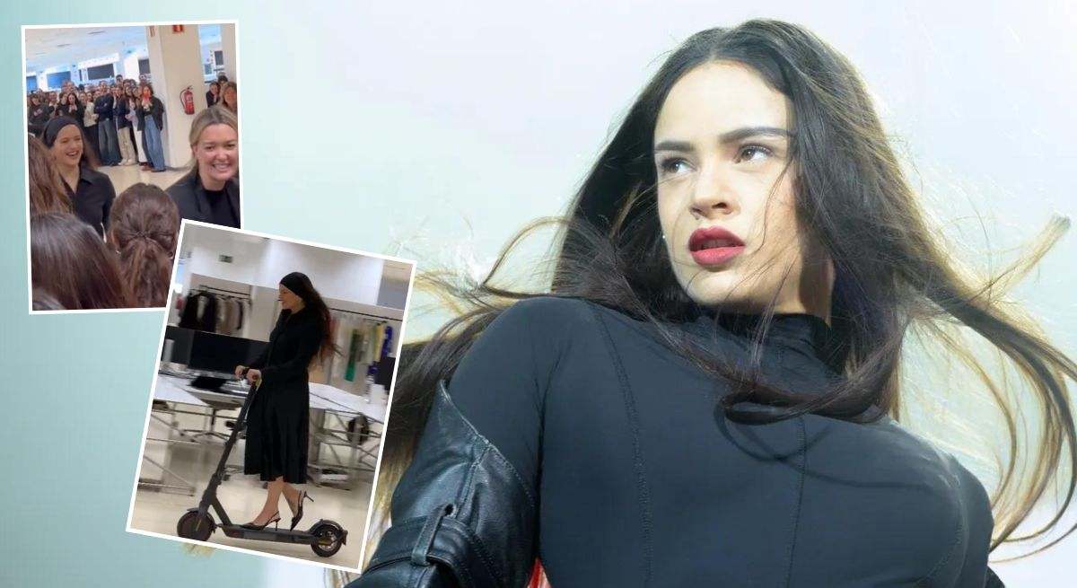 Rosalía visita Inditex
