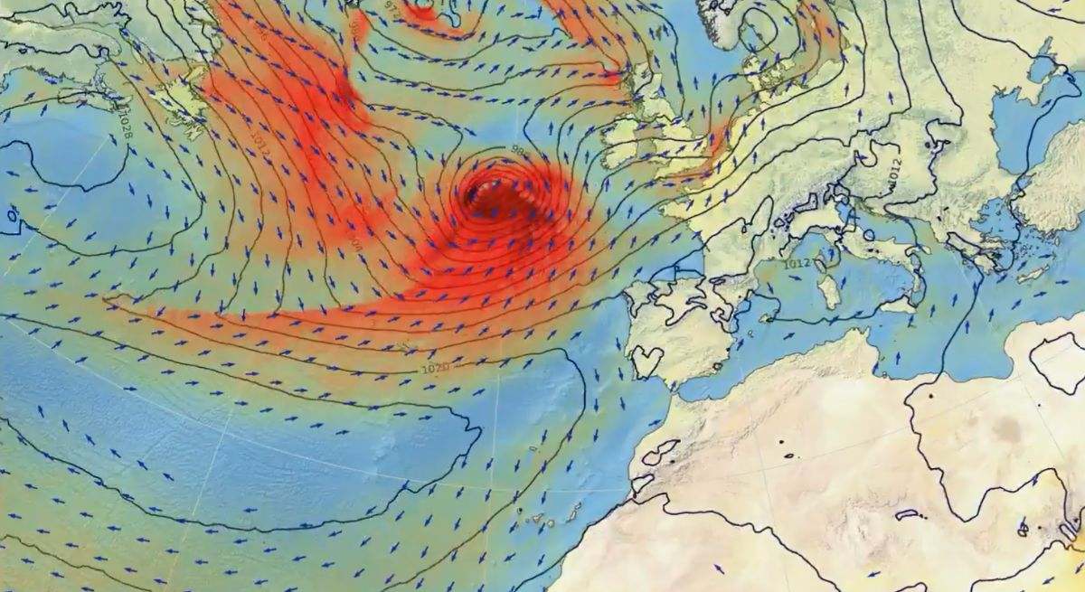 Mapa del pronóstico del temporal. / Foto: AEMET