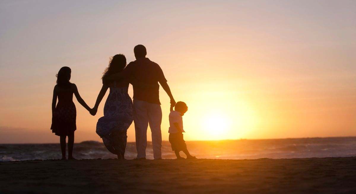 Una familia británica disfruta de las playas españolas