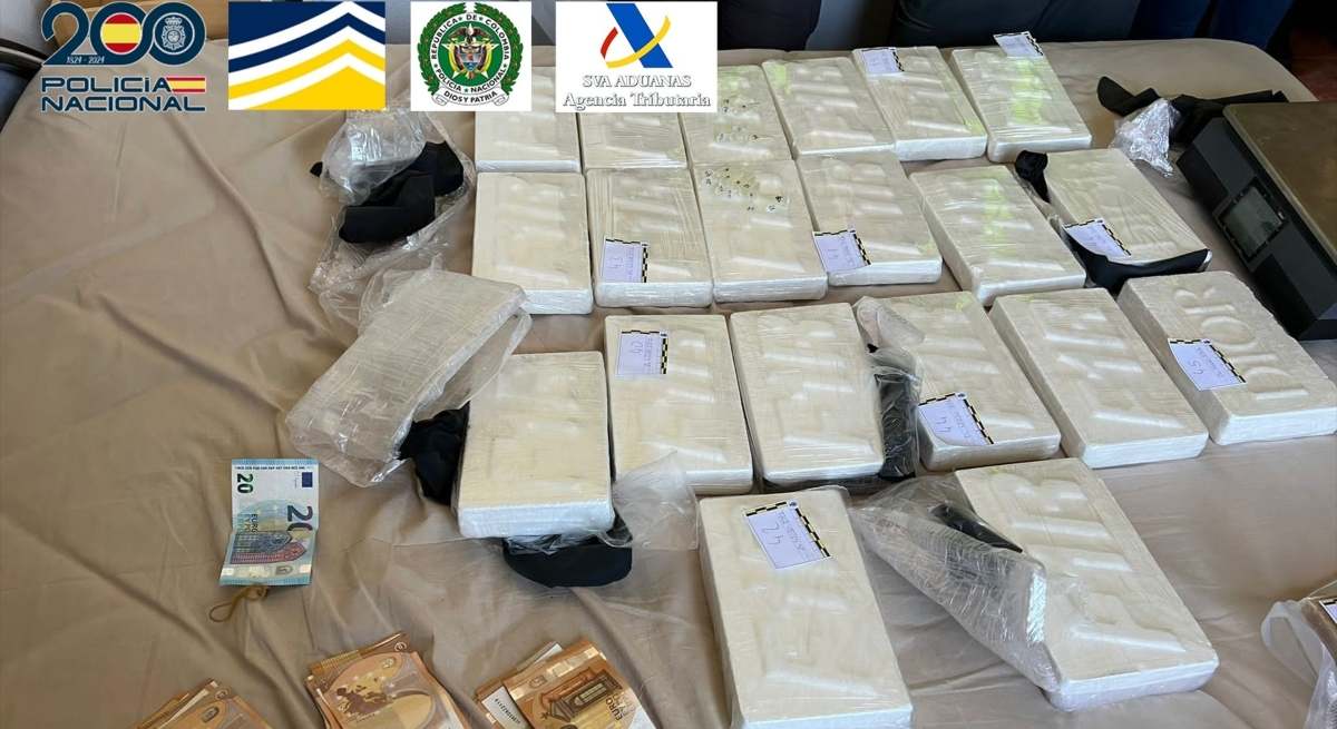 La cocaína incautada