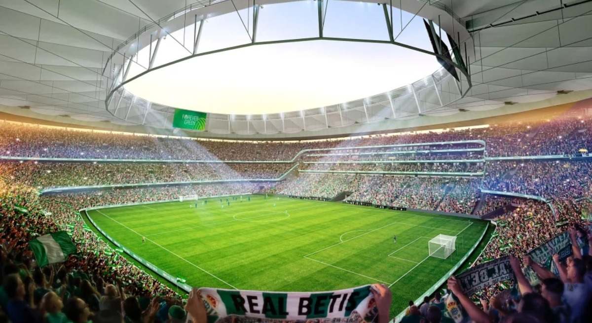 Recreación del estadio Benito Villamarín.