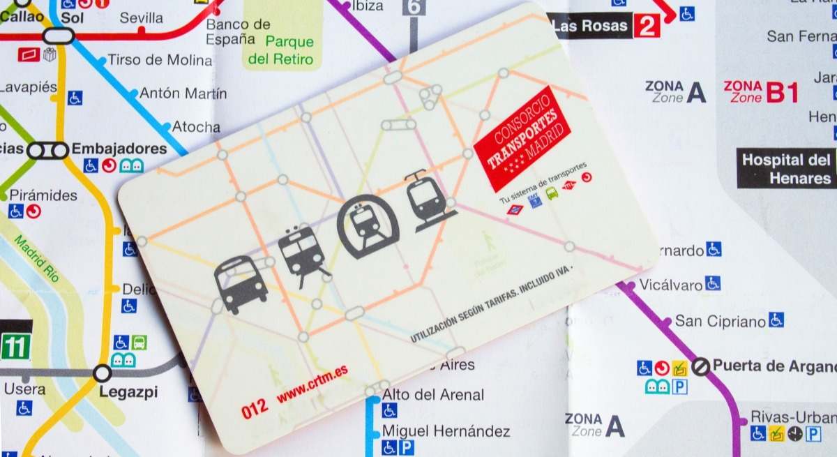 Imagen de una tarjeta de transporte de Madrid. / Foto: Dreamstime.