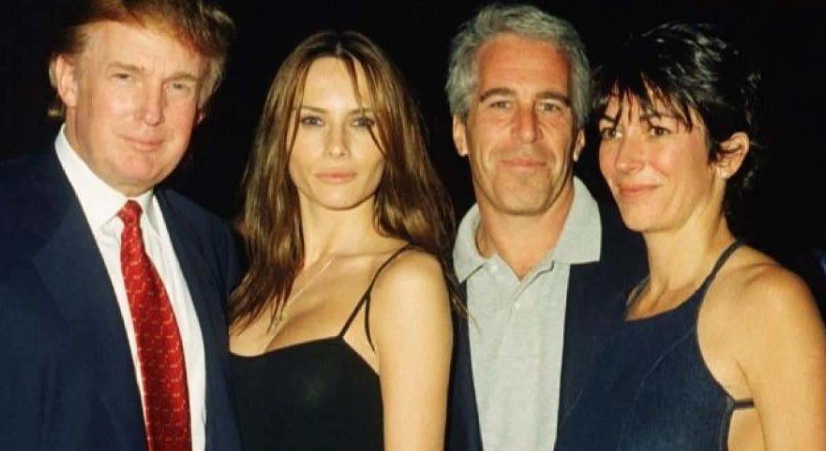 Donald Trump, Melania Trump, Jeffrey Epstein y Ghsilaine Maxwell