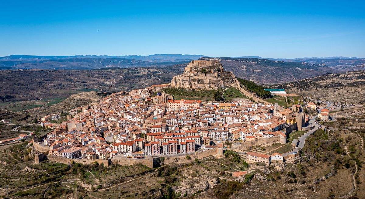 Casco antiguo de Morella visto desde las alturas