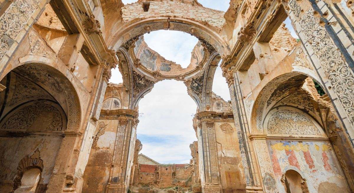 Iglesia destruida durante la Guerra Civil