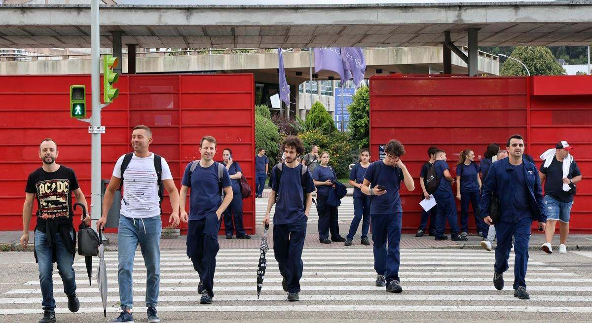 Trabajadores de la planta de Vigo de Stellantis.