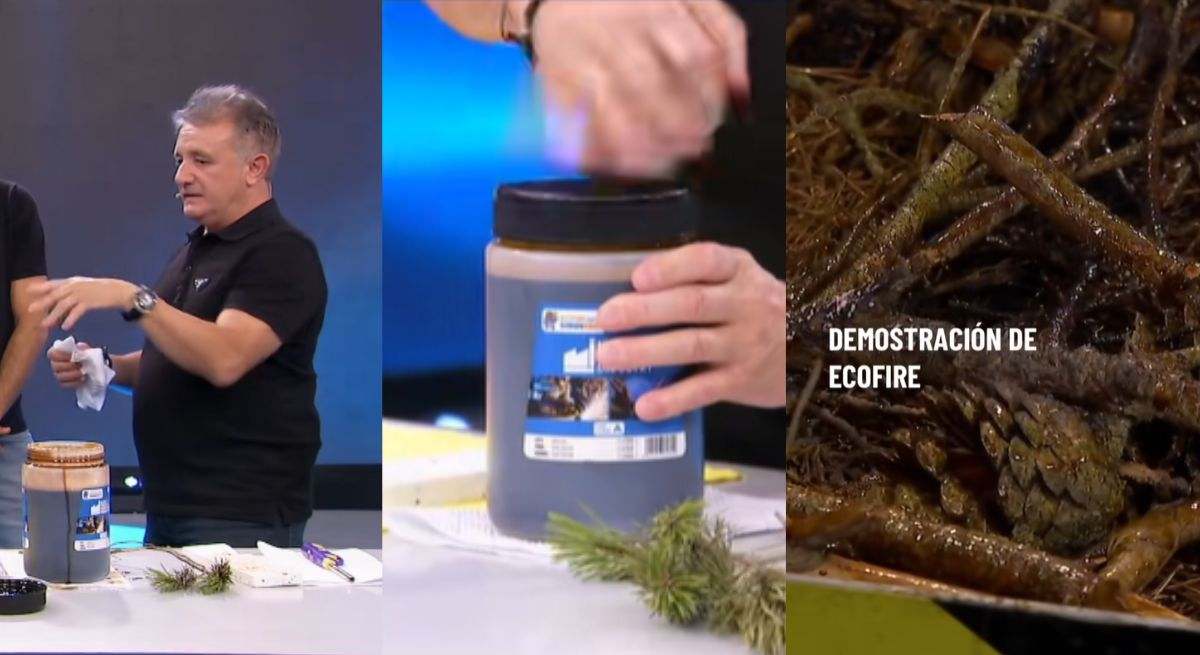Presentación del producto Ecofire en 'El Hormiguero'. / Foto: TikTok - el_hormiguero