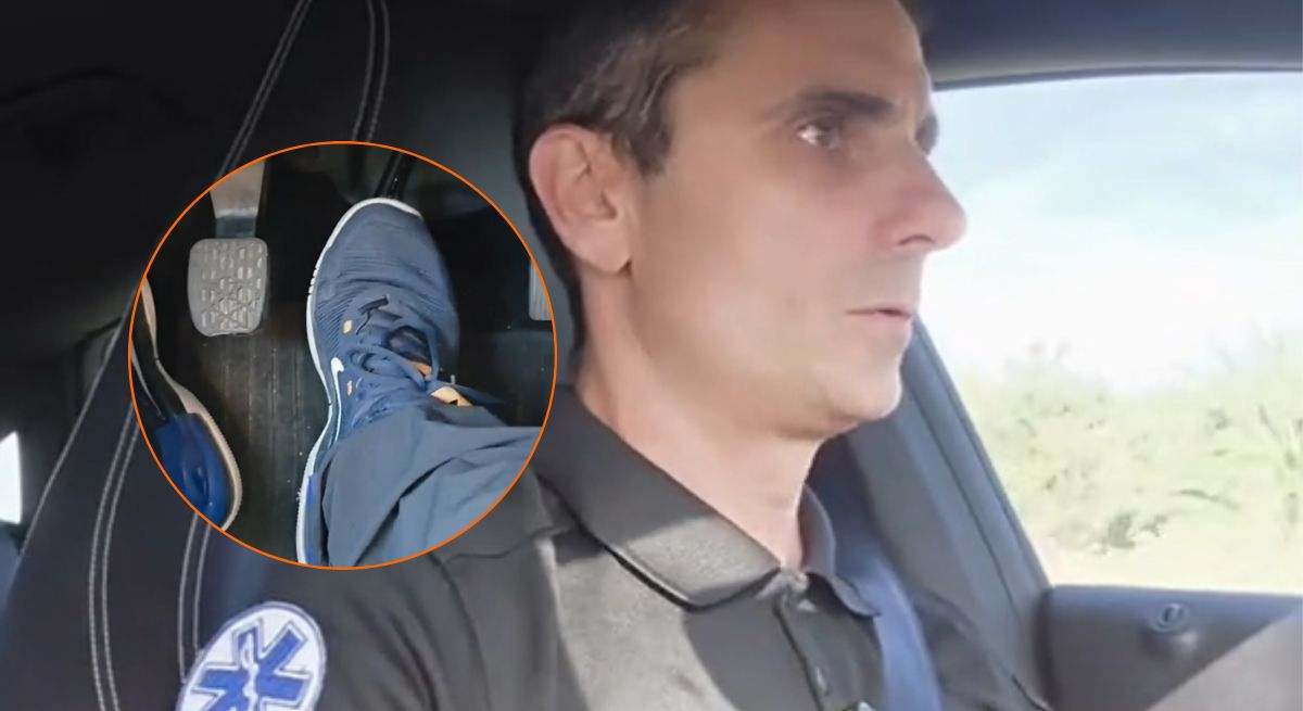 Miguel Assal, experto en primeros auxilios, en un coche