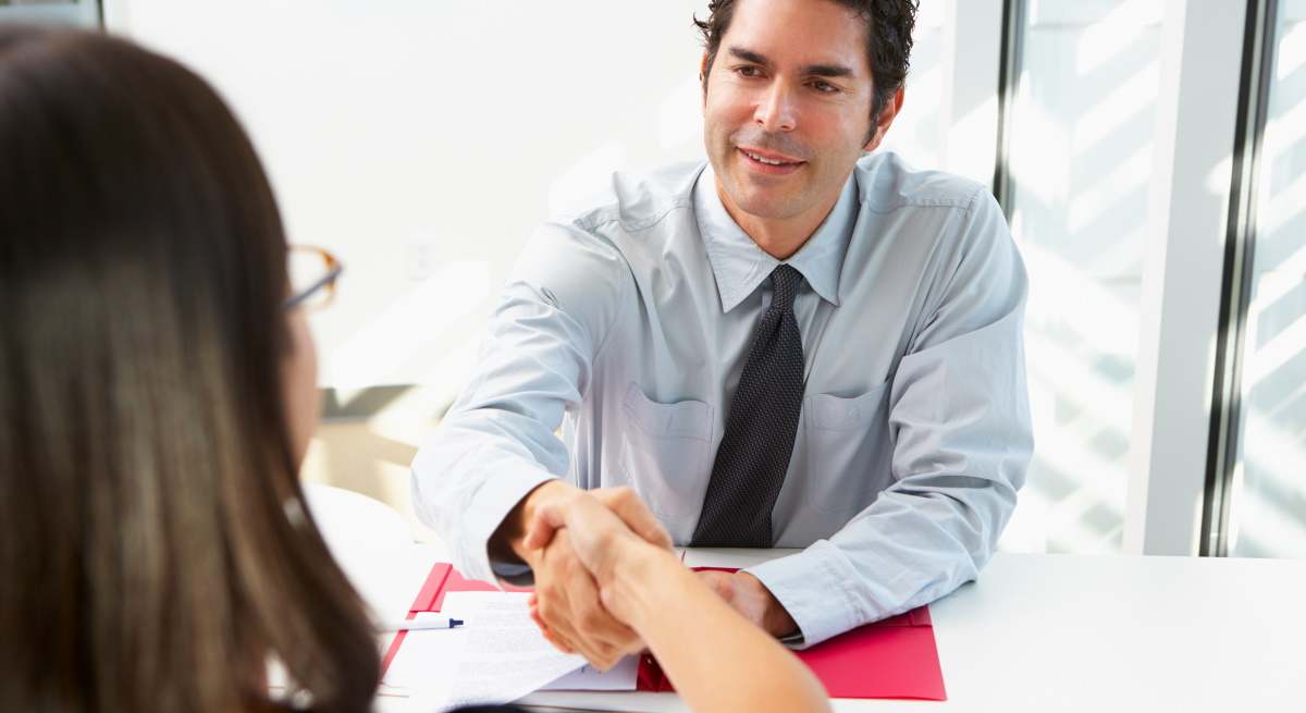 Una foto de recurso de una entrevista de trabajo.