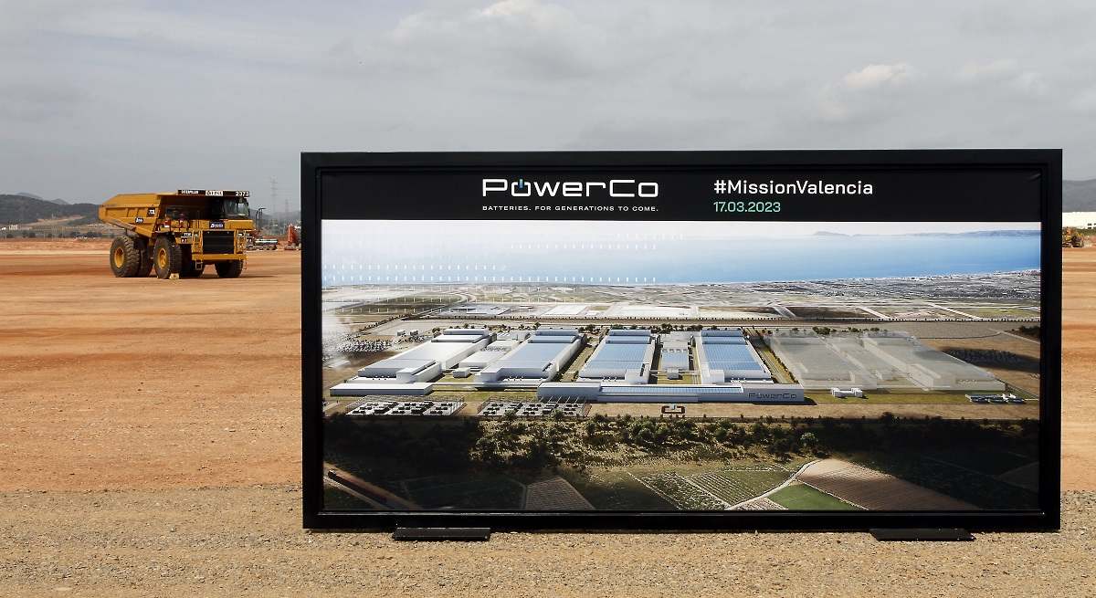 Suelo de la gigafactoría de PowerCo en Sagunto.