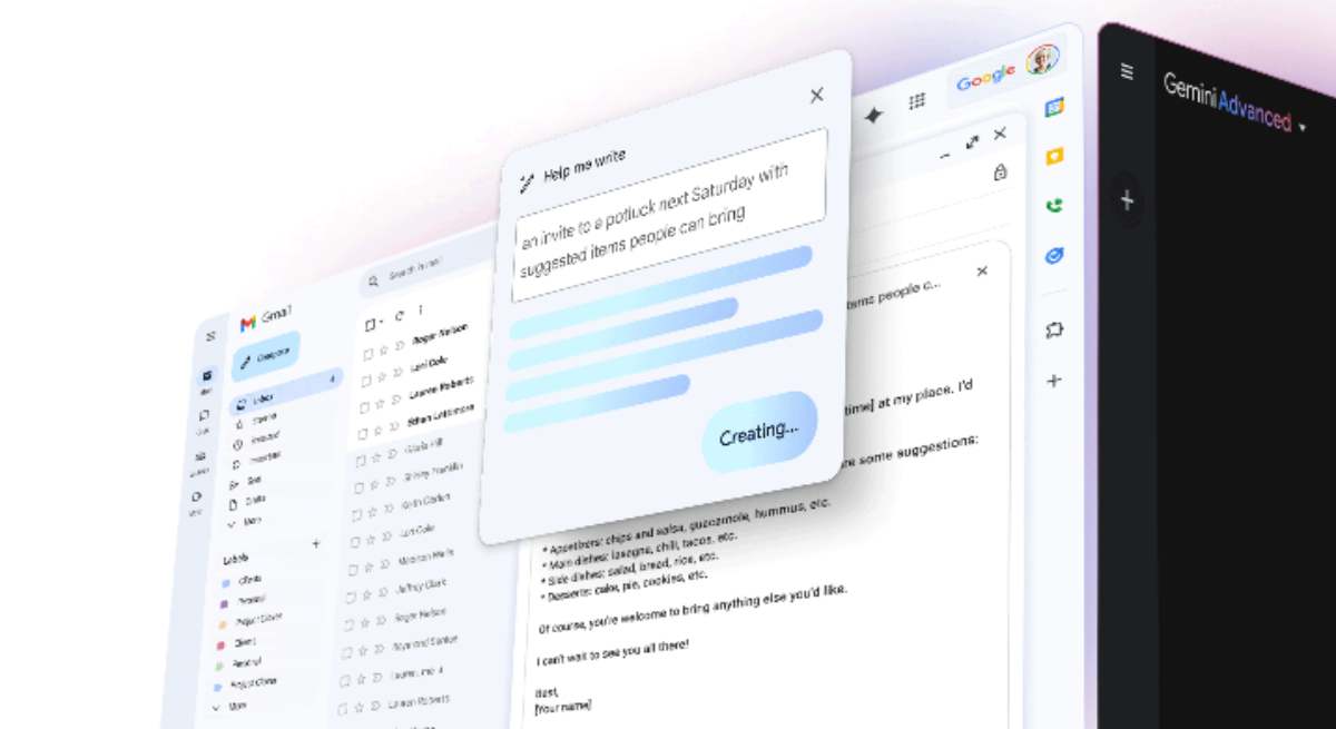 Google con IA en Gmail