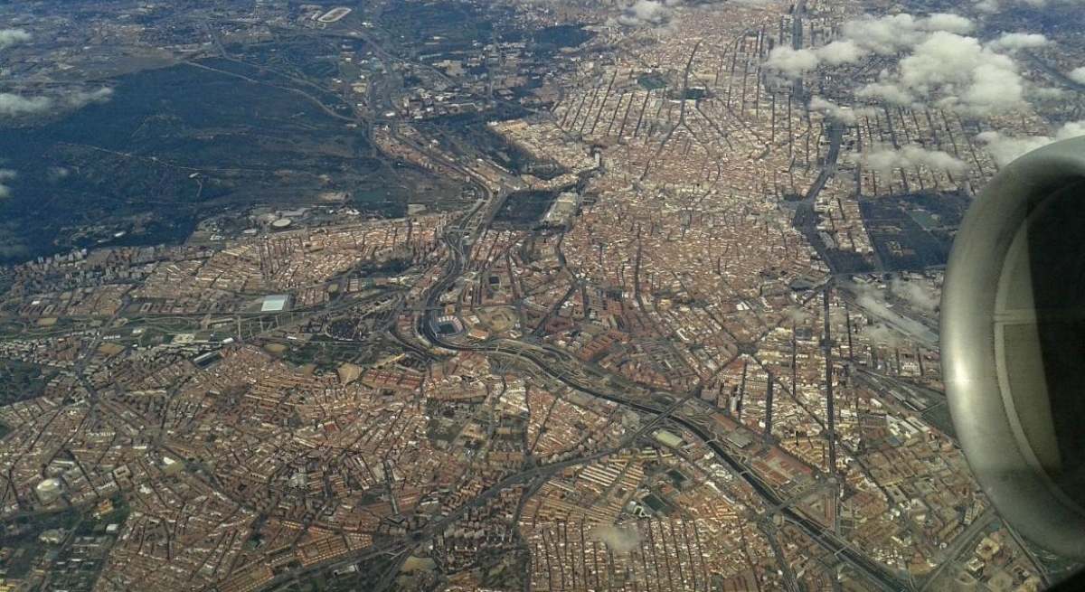 Parte de Madrid desde un avión / Comunidad de Madrid