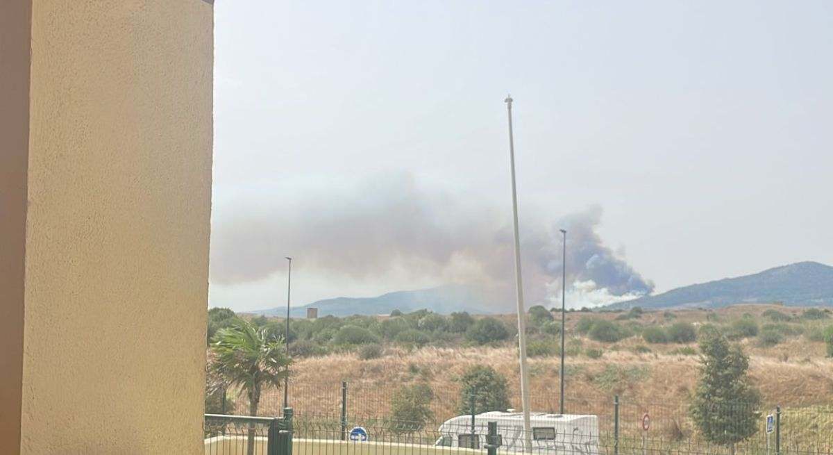 Declarado un incendio forestal en la playa de Tarifa: se registra fuego junto a la playa de Valdevaqueros
