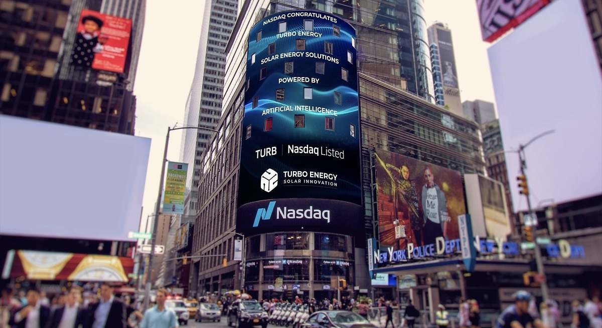 Un letrero del Nasdaq en EEUU.