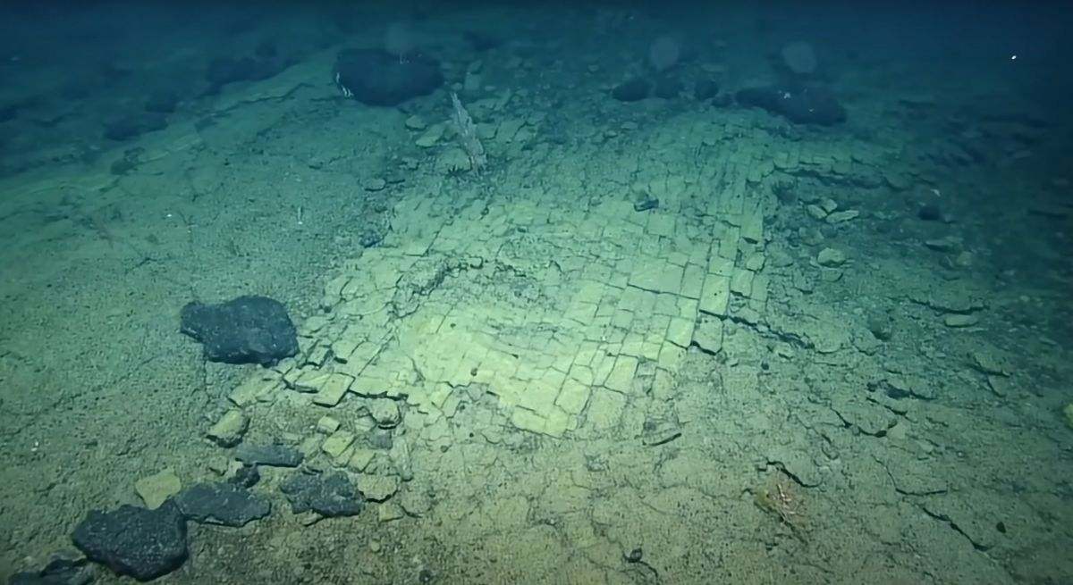 Camino de baldosas amarillas en el fondo del océano Pacífico. / Foto: YouTube - EVNautilus