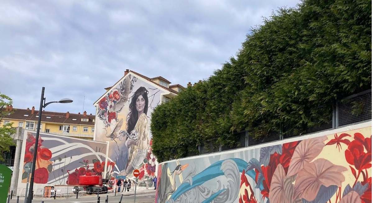 Uno de los murales gallegos que opta ser el mejor del mundo.