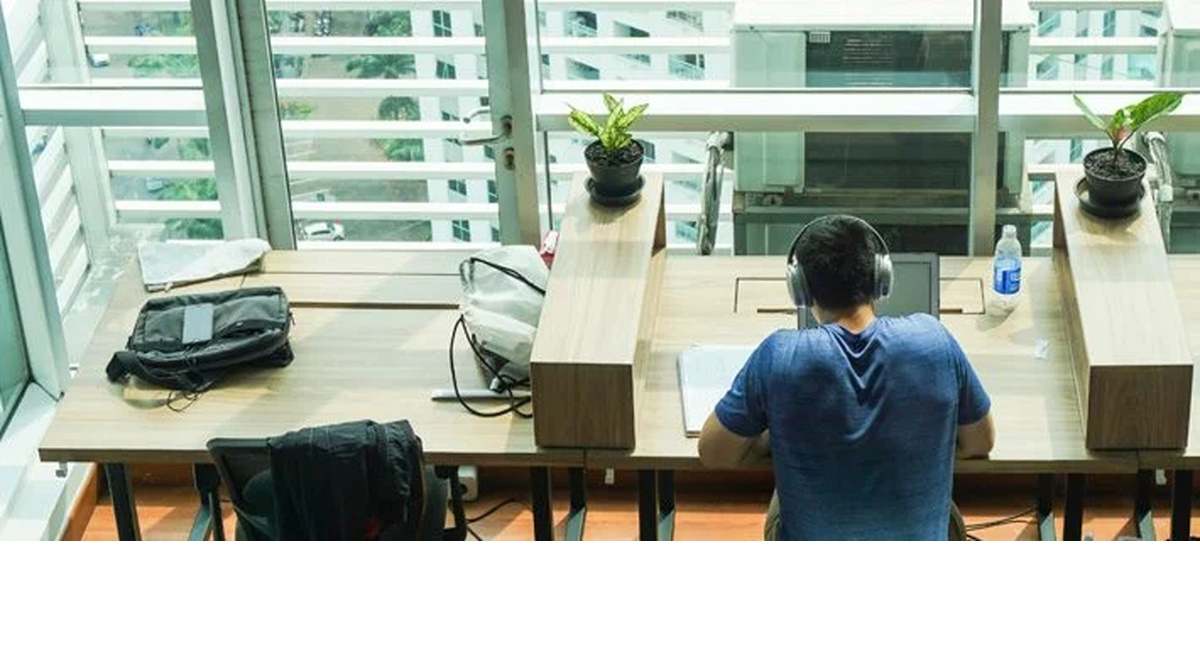 Autónomo en su lugar de trabajo.