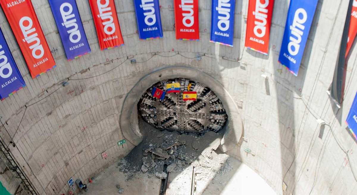 El último tramo del Metro de Quito poco antes de su inauguración / Acciona