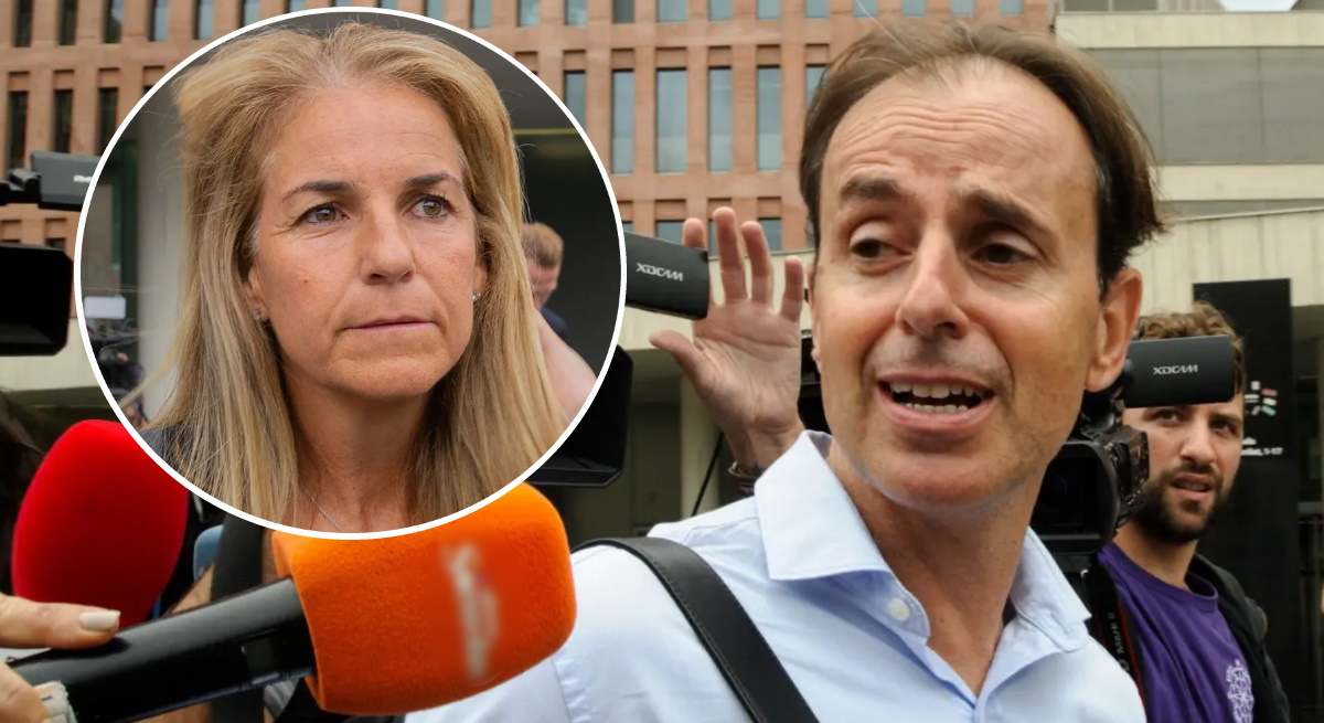 Arantxa Sánchez Vicario y Josep Santacana en los juzgados 