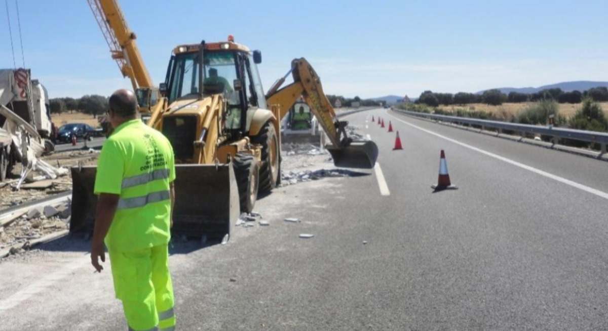 Obras en una carretera.