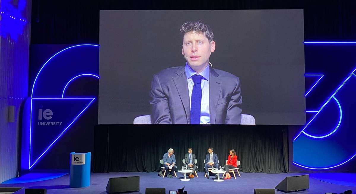 Sam Altman, en una conferencia en IE University / EP