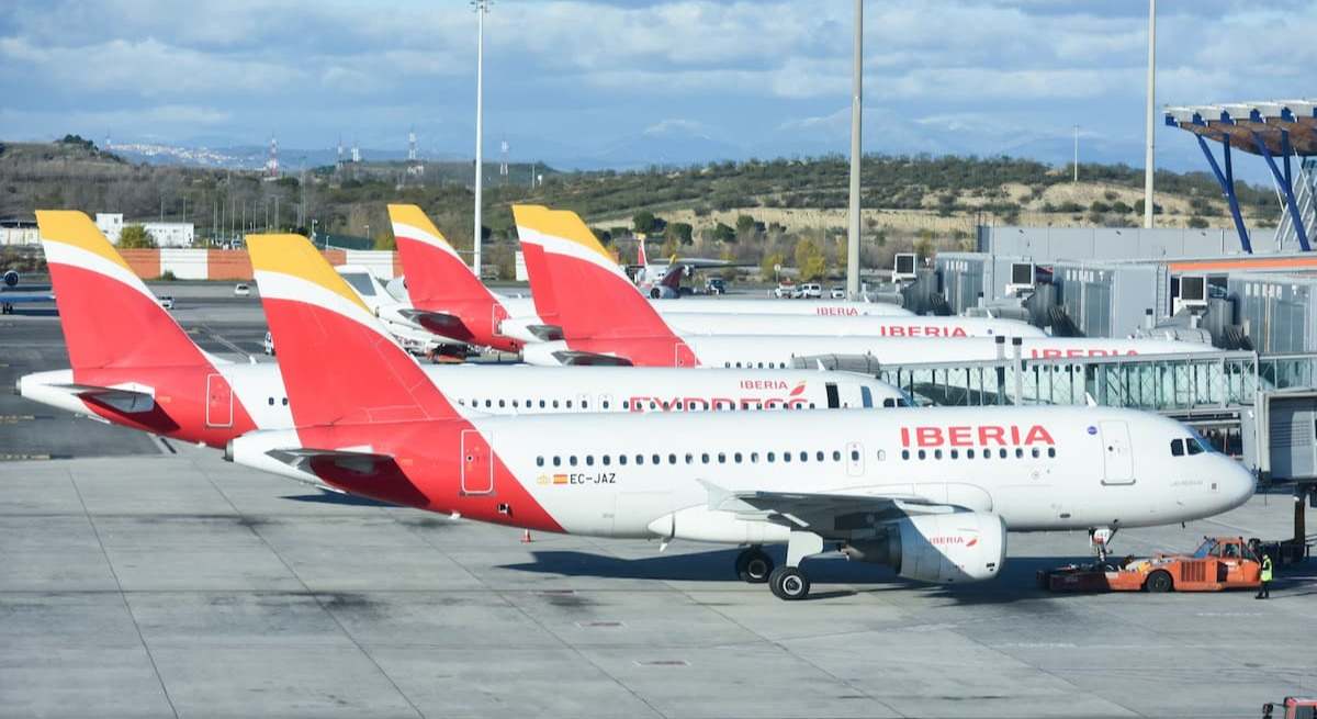 Aviones de Iberia en Barajas.