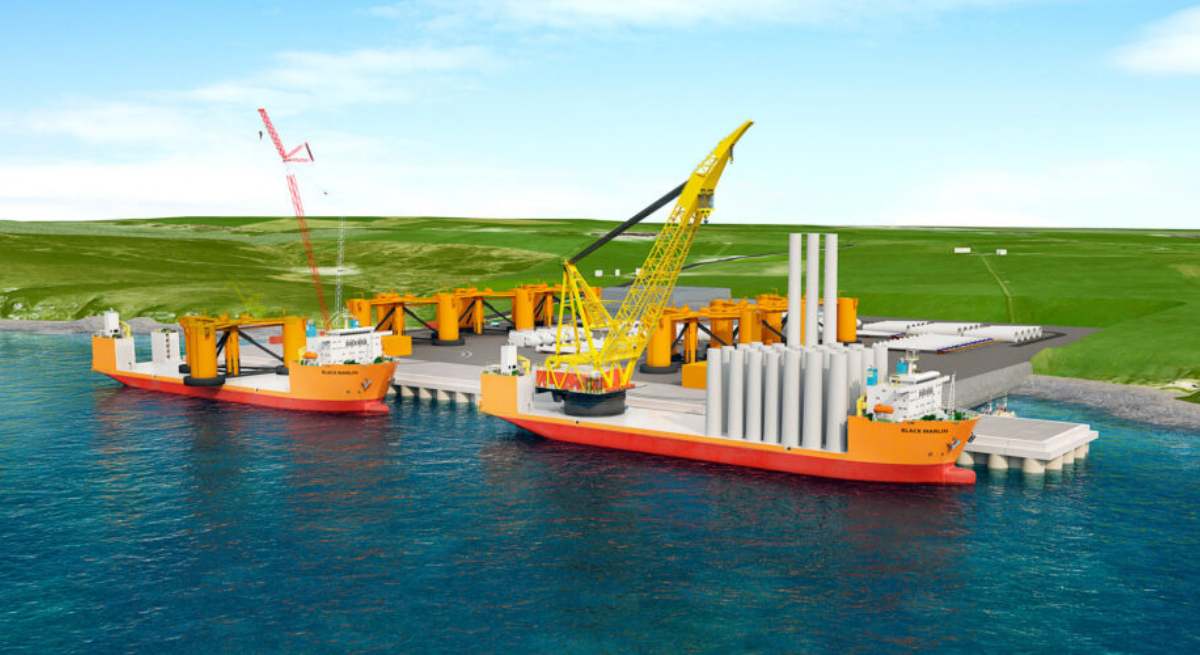 Recreación de las instalaciones del puerto de Scapa. / OrkneyFuturePorts