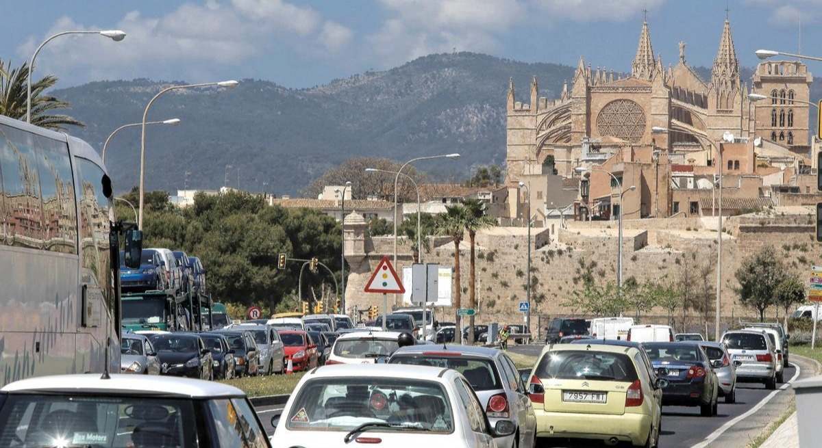 Atasco en Palma de Mallorca