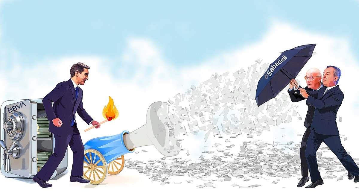 Sabadell busca una oferta de BBVA en 'cash', no en 'papelitos'